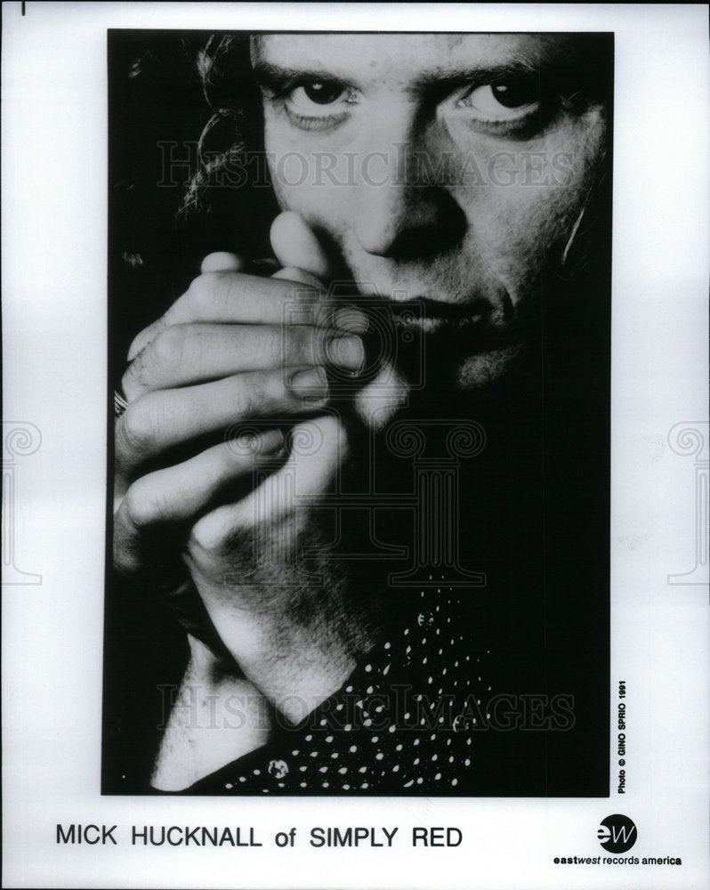 1991 Press Photo Simply Red Band&#39;s Mick Hucknall - Historic Images