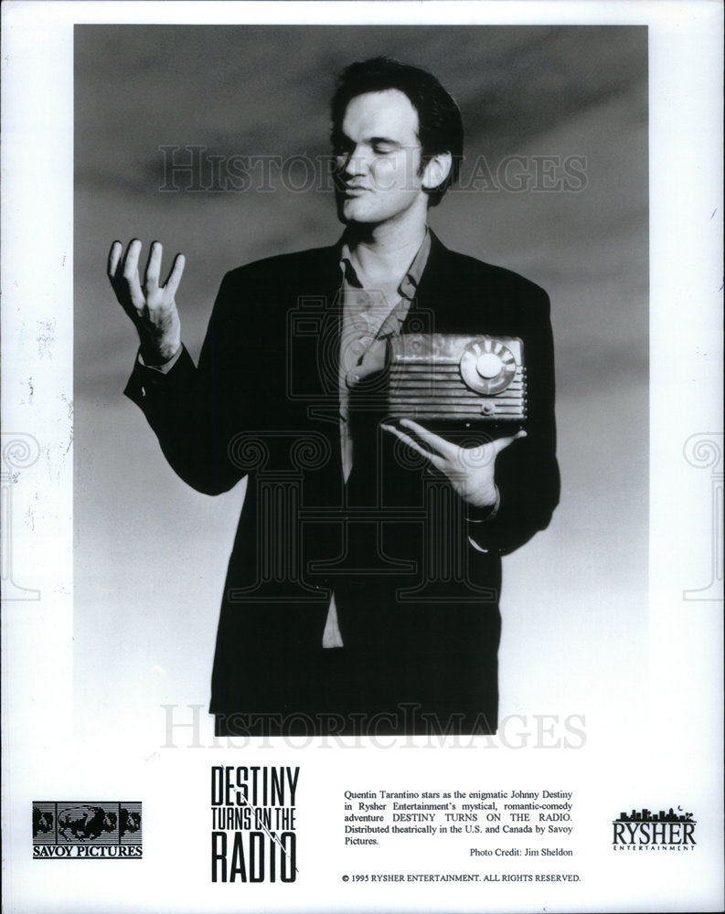 1995 Press Photo Quentin Tarantino As Johnny Destiny - Historic Images