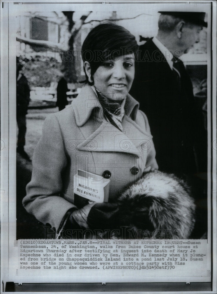 1970 Press Photo Susan Tannenbaum Accident Witness - Historic Images