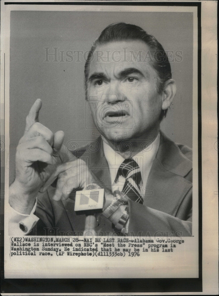 1976 Press Photo George Wallace Alabass Washington Meet - Historic Images