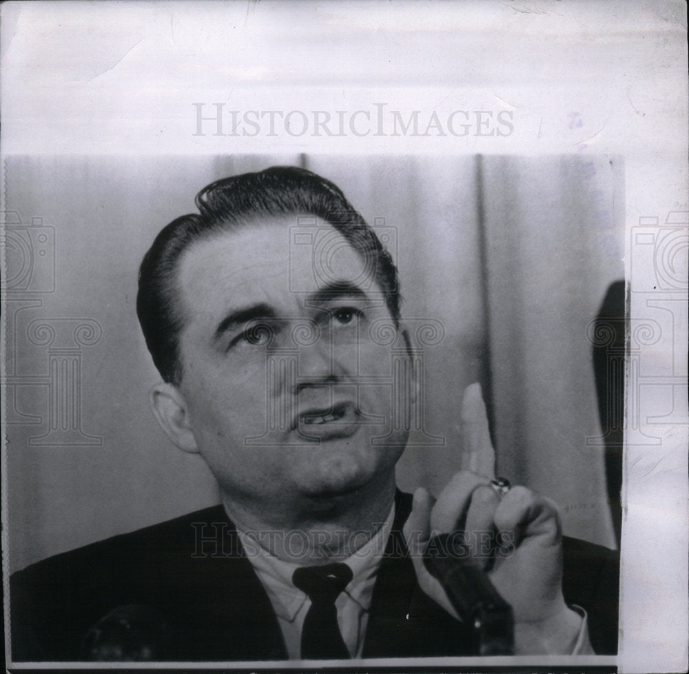 1965 Press Photo Alabama Gov George Wallace politician - Historic Images