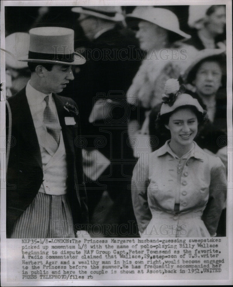 1951 Press Photo Princess Margare Billy Wallace London - Historic Images