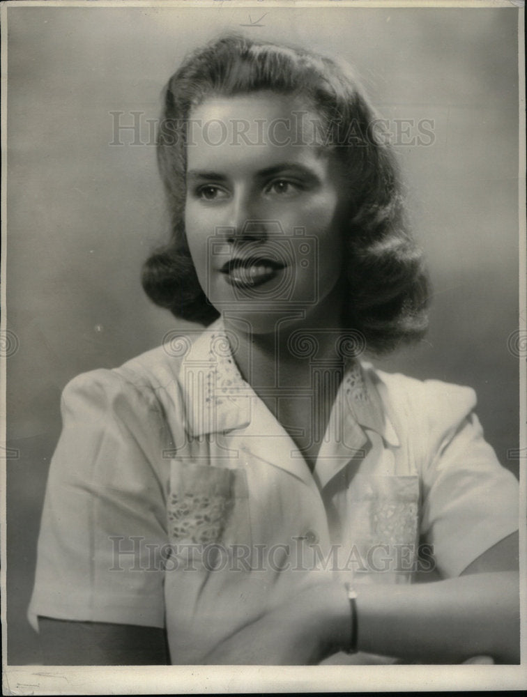 1941 Press Photo Engagement Mead Wallace - Historic Images