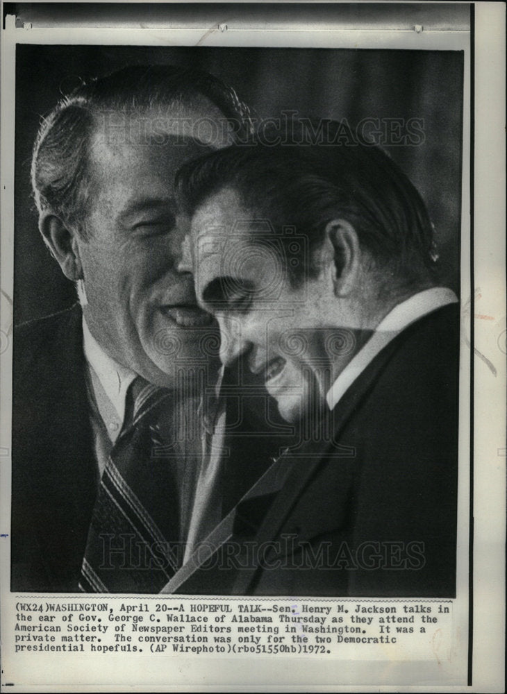 1972 Press Photo Henry Jackson George Wallace Editor - Historic Images