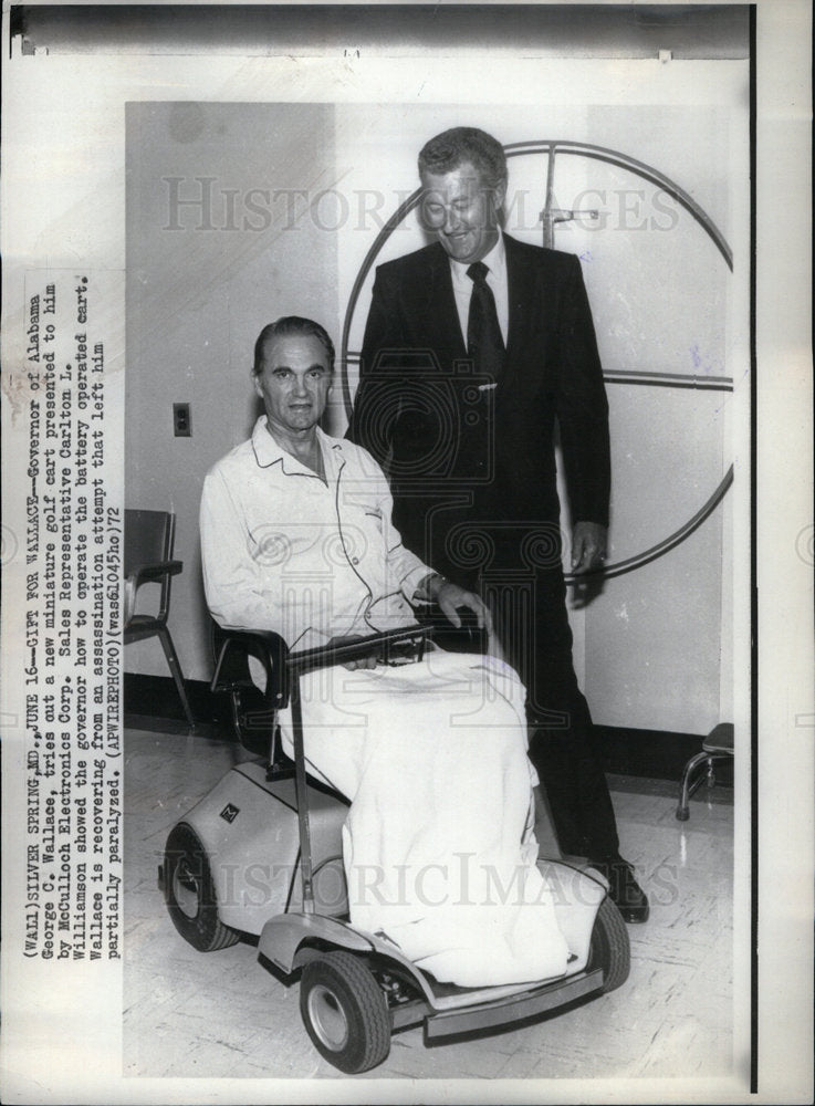 1972 Press Photo Alabama George Wallace McCulloch Corp - Historic Images