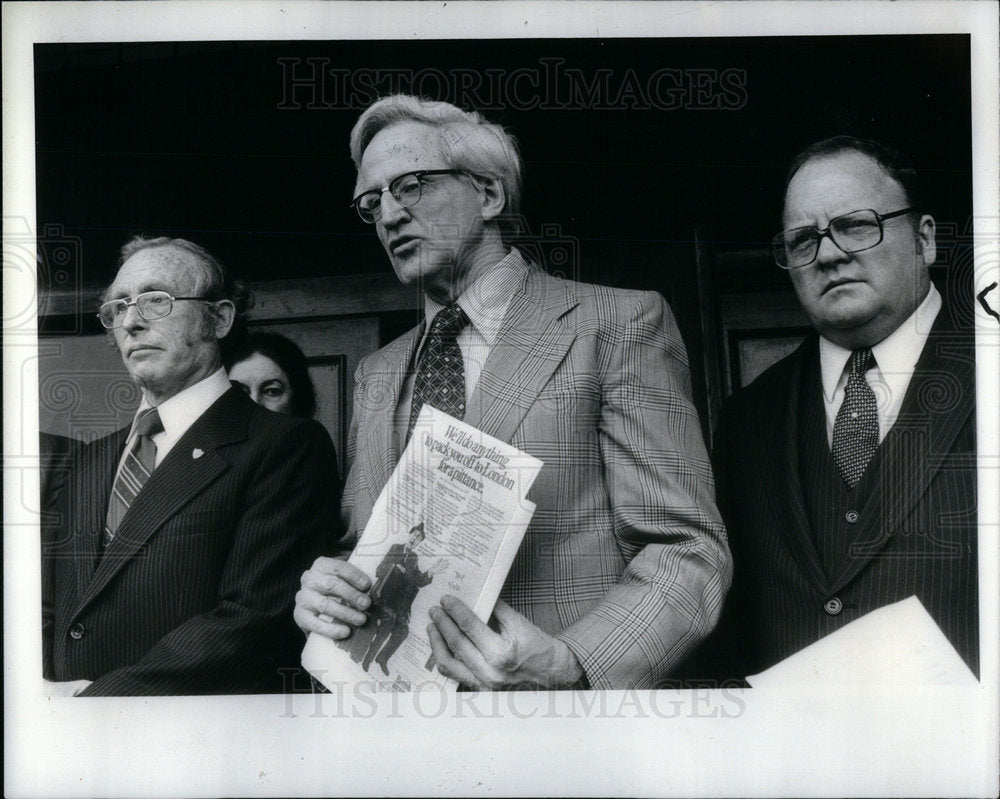 1981 Press Photo O&#39;Kennedy Kerwin Sullivan Boycott - Historic Images