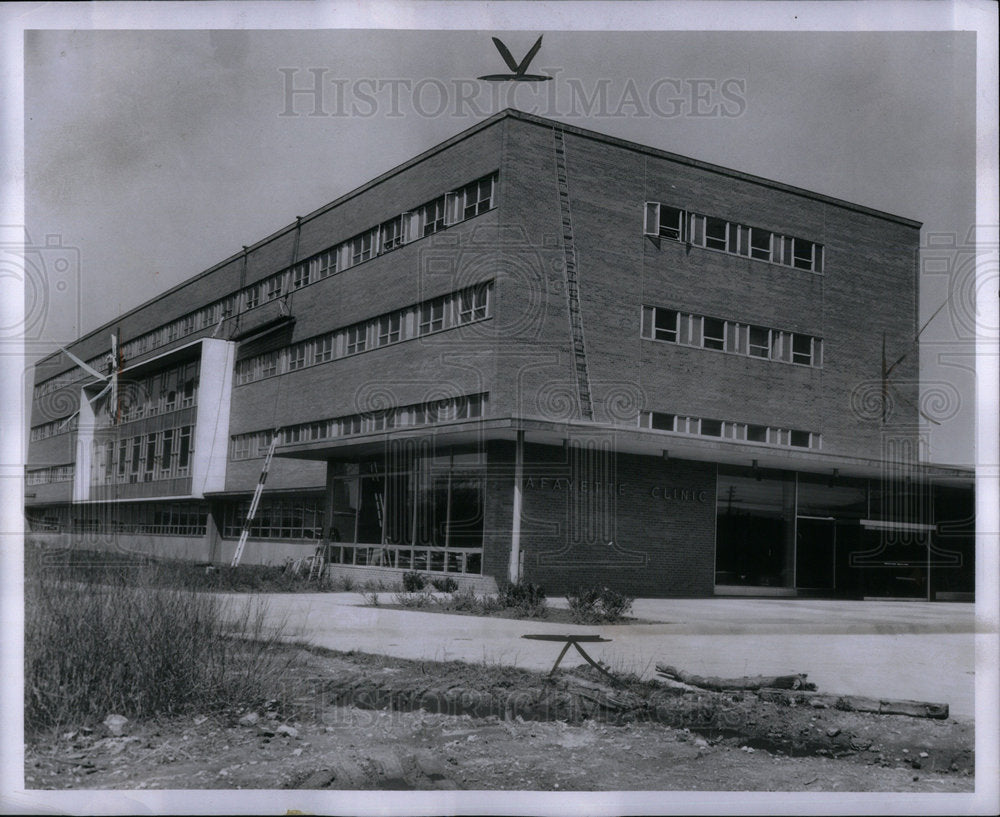 1956 Press Photo Lafayette Clinic Wayne University - Historic Images