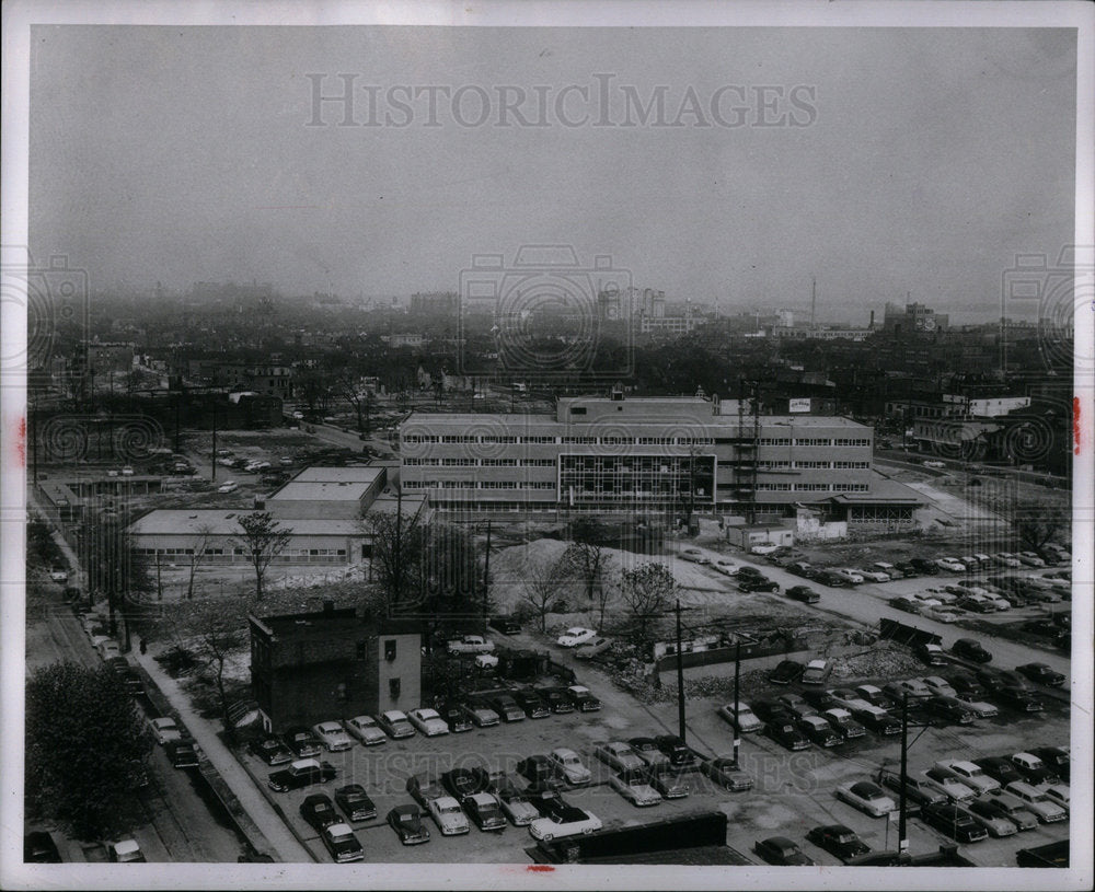 1954 Press Photo Wayne State Neuropsychiatric Building - Historic Images