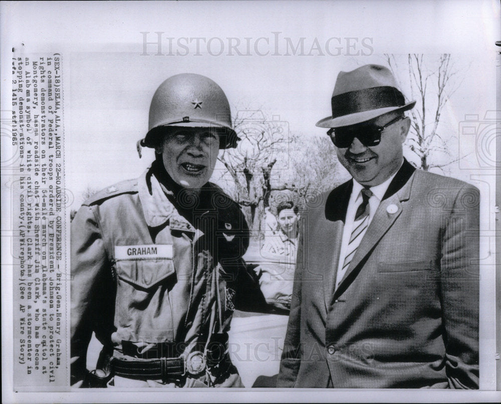 1965 Press Photo Henry Graham Federal troops Johnson - Historic Images