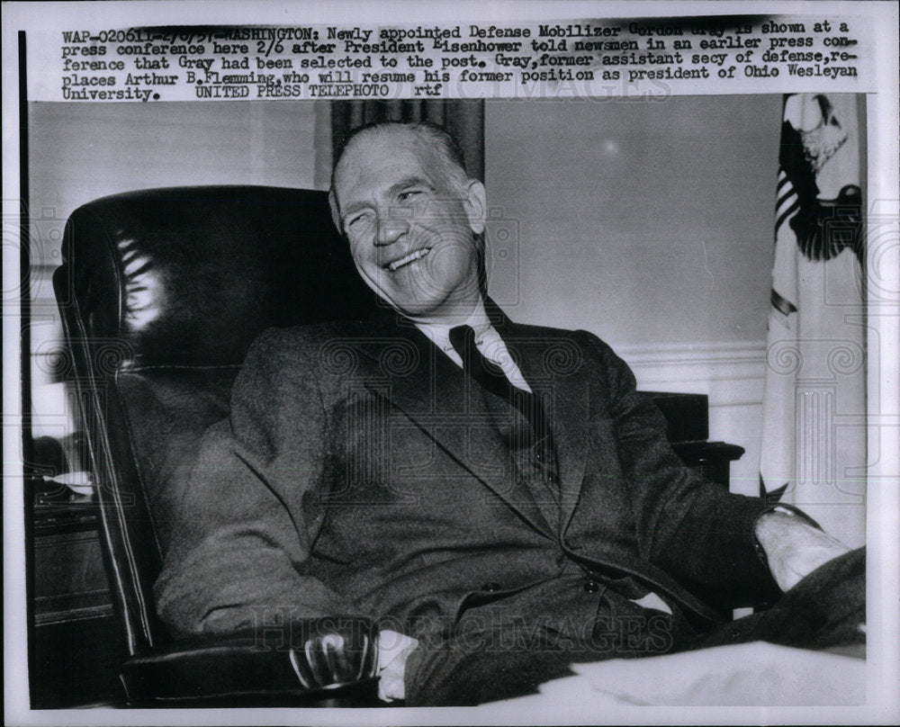 1957 Press Photo Eisenhower New President Conference - Historic Images