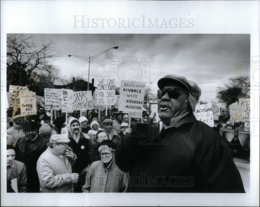 1988 Press Photo Marc Stepp labour leader Dan Wainaina - Historic Images