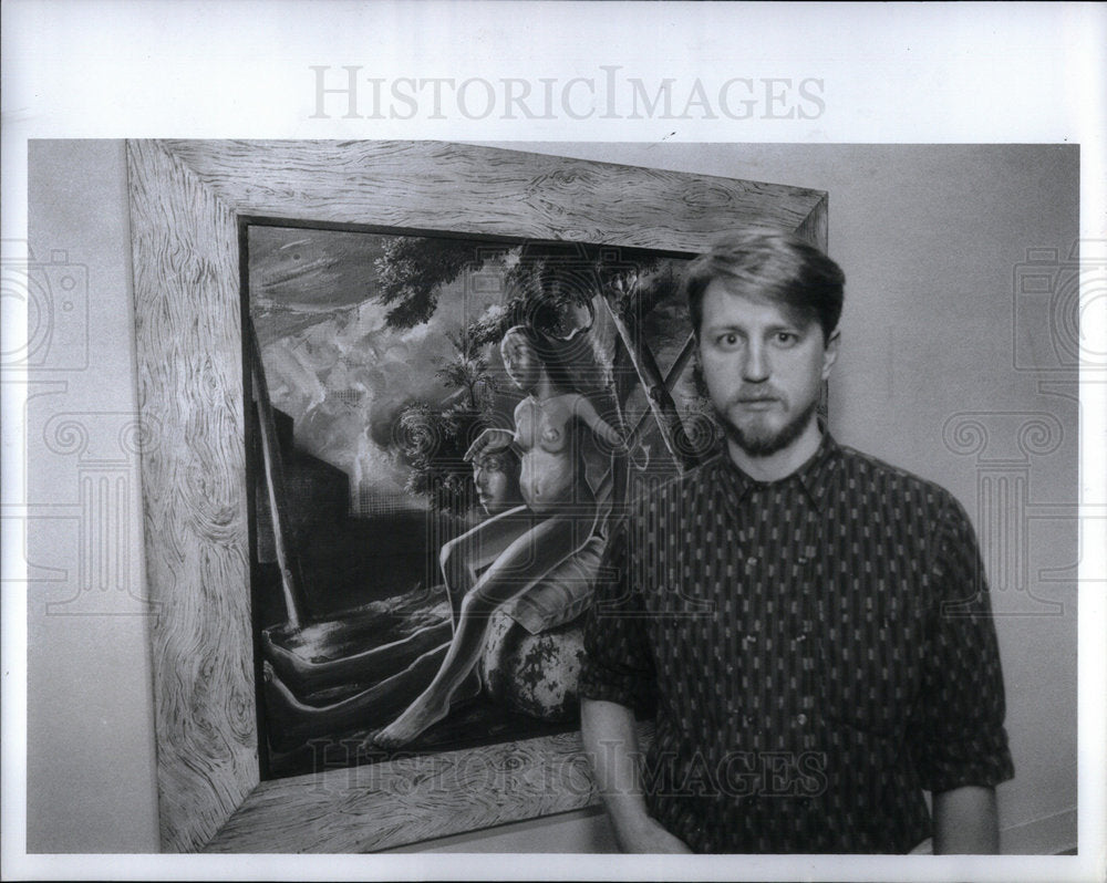 1968 Press Photo James Stephens artist gallery Broadway - Historic Images