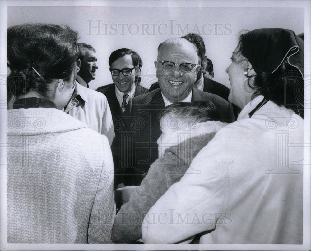 1967 Press Photo Press Turkey Airport Cevdet Sunay Army - Historic Images