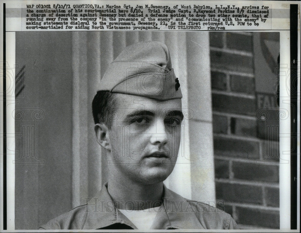 1971 Press Photo Marine Sgt Jon Sweeney West Babylon - Historic Images