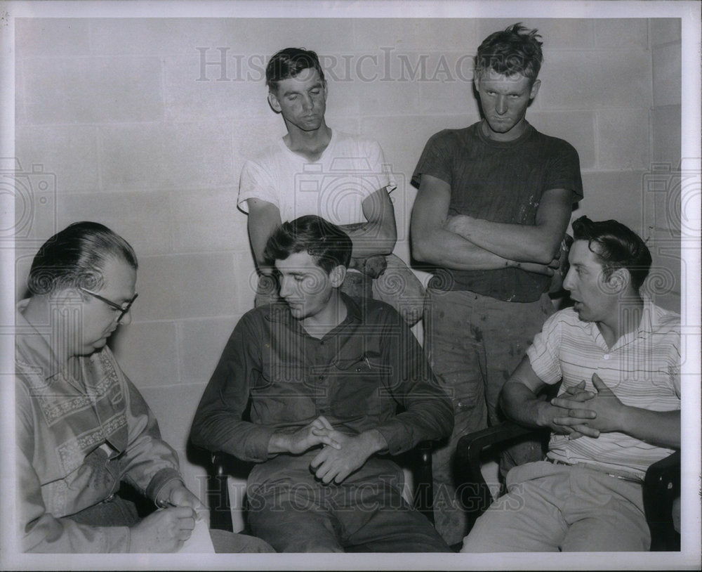 1958 Press Photo The Four Murder Suspects. - Historic Images