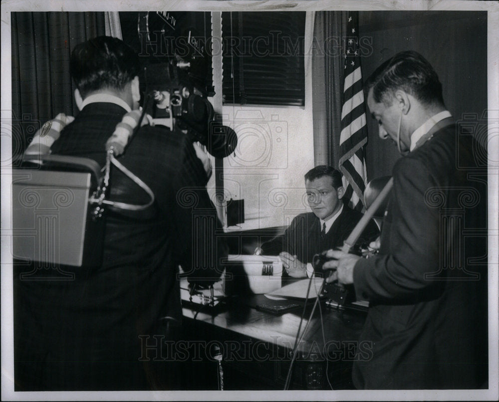 1966 Press Photo Judge Swainson&#39;s office. - Historic Images