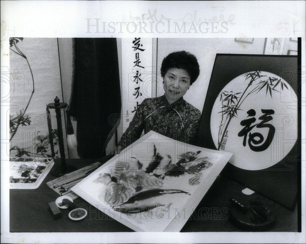 1992 Press Photo Christine Wong Artist - Historic Images