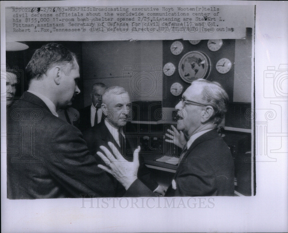 1963 Press Photo Hoyt Wooten Broadcasting Executive. - Historic Images