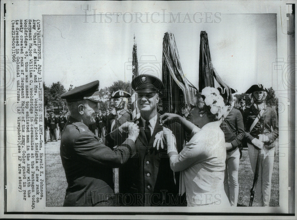 1966 Press Photo William O Wooldridge Enlisted Army Man - Historic Images