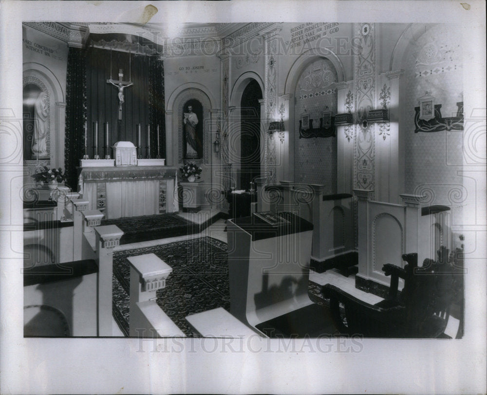 1958 Press Photo Holy Name Cathedral - Archbishop Home - Historic Images