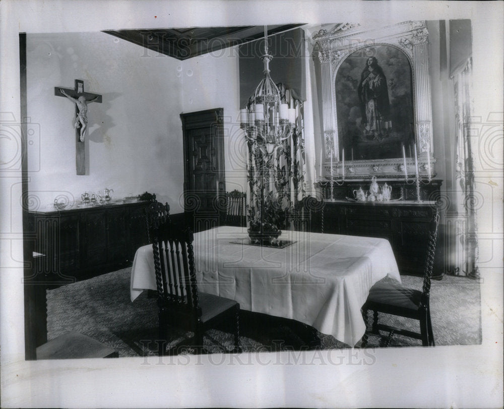 1958 Press Photo The Archbishops&#39;s Meal Table. - Historic Images