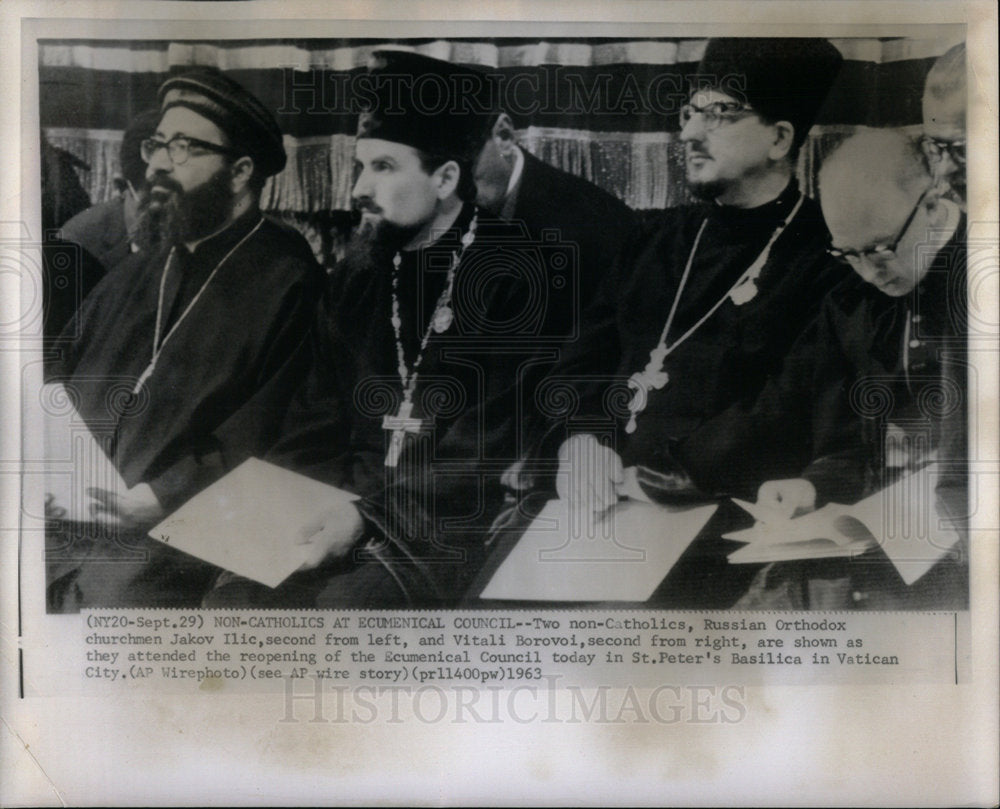 1963 Press Photo Non-Catholics attended Ecumenical - Historic Images