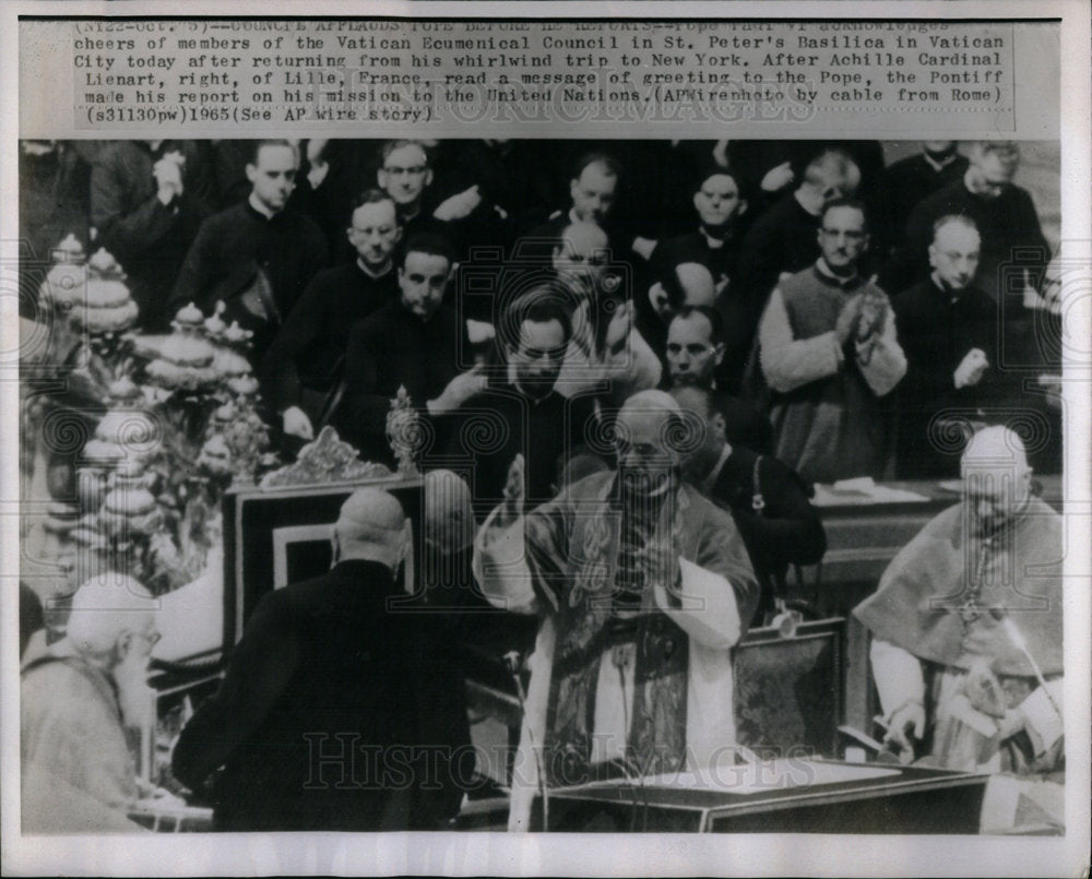 1965 Press Photo St Peters Basalica CatholicEcumenical - Historic Images