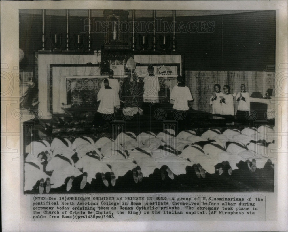 1963 Press Photo Rome Catholic Priests - Historic Images