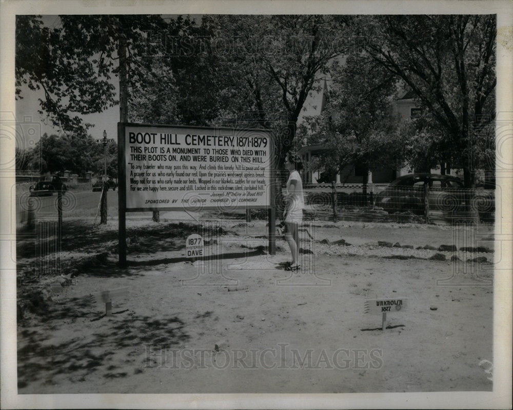 1950 Press Photo Boot Hill Cemetery - Historic Images