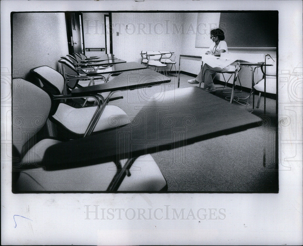 1979 Press Photo Valerie Knox Classroom Mt. Carmel - Historic Images