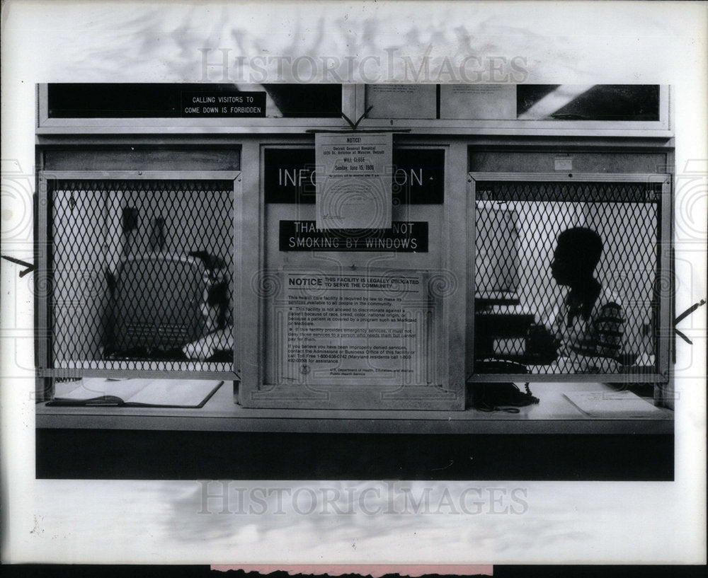 1980 Press Photo Detroit Hospital General Information - Historic Images