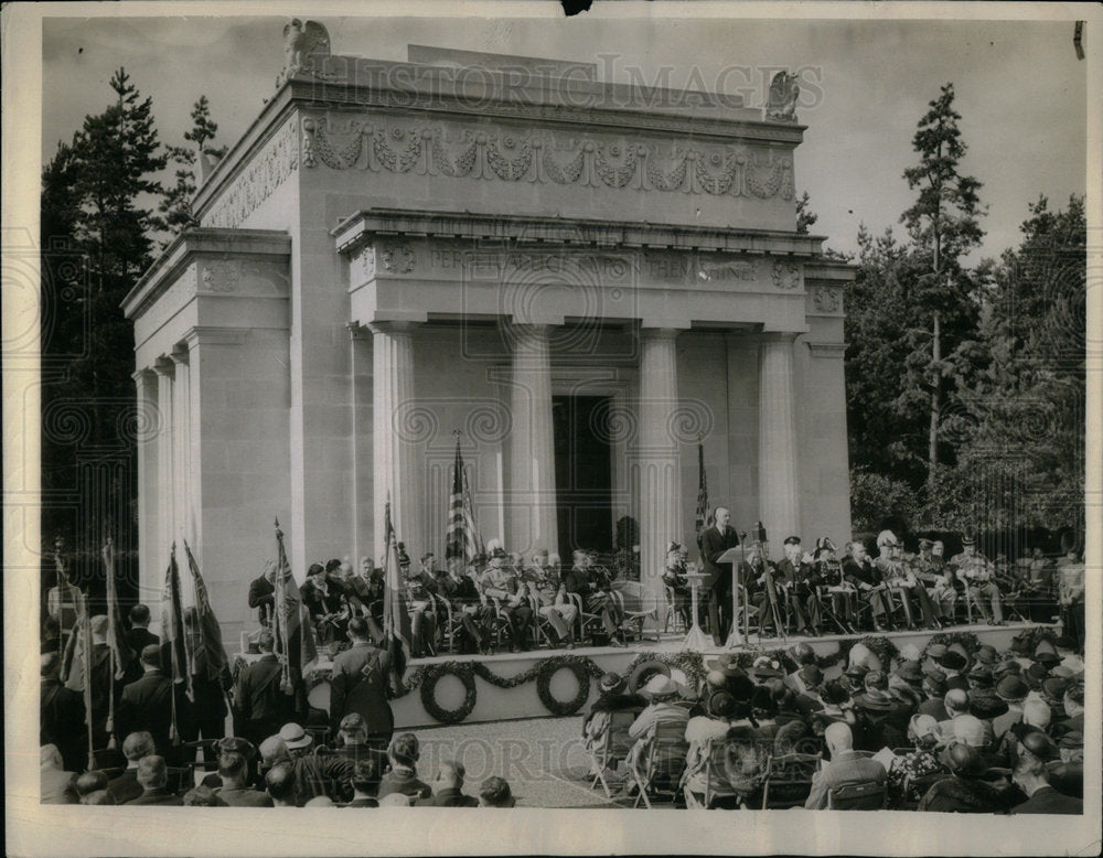 1937 Photo Dedication Of Amer Military Memorial Chapel - Historic Images