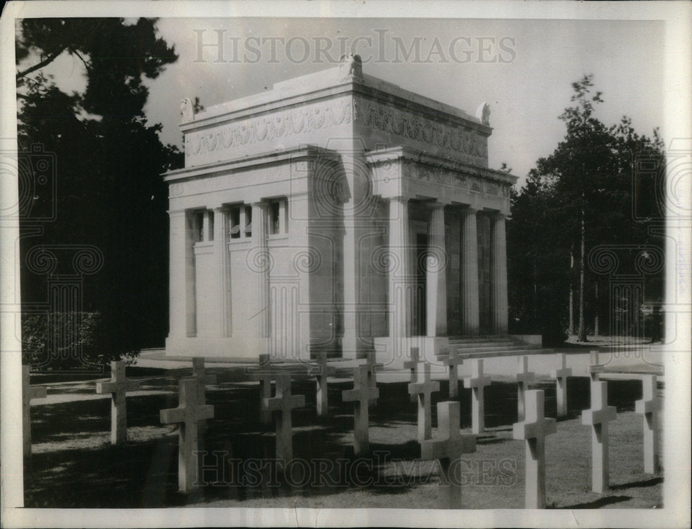 1937 Press Photo American War Cemetery in England. - Historic Images