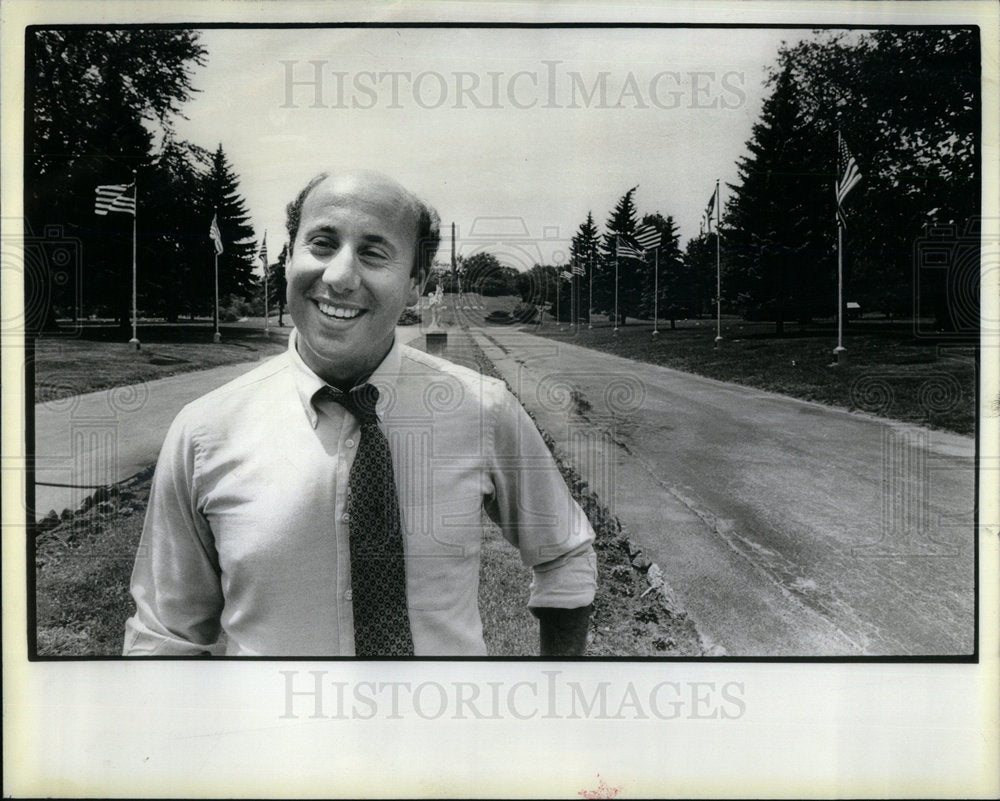 1984 Press Photo Cedar Park Cemetery - Historic Images