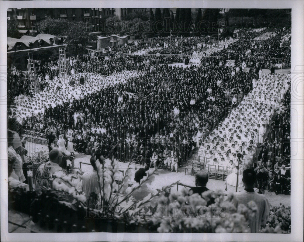 1952 Press Photo Spain Eucharistic Congress - Historic Images