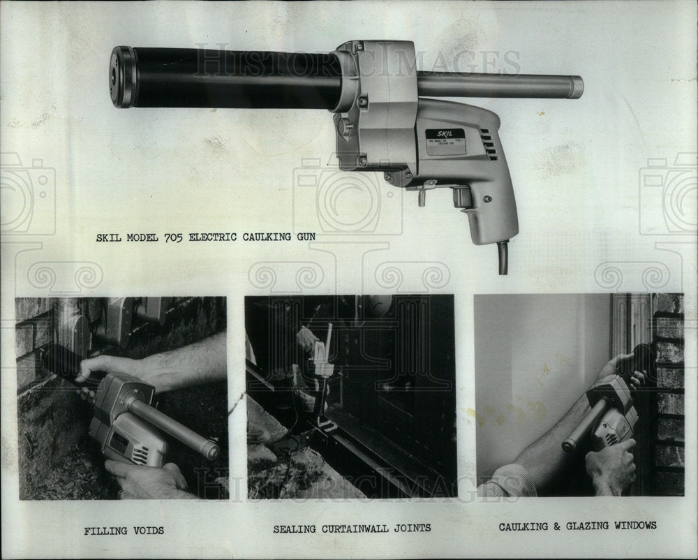 1968 Press Photo Skil Corp develop electic caulking gun - Historic Images