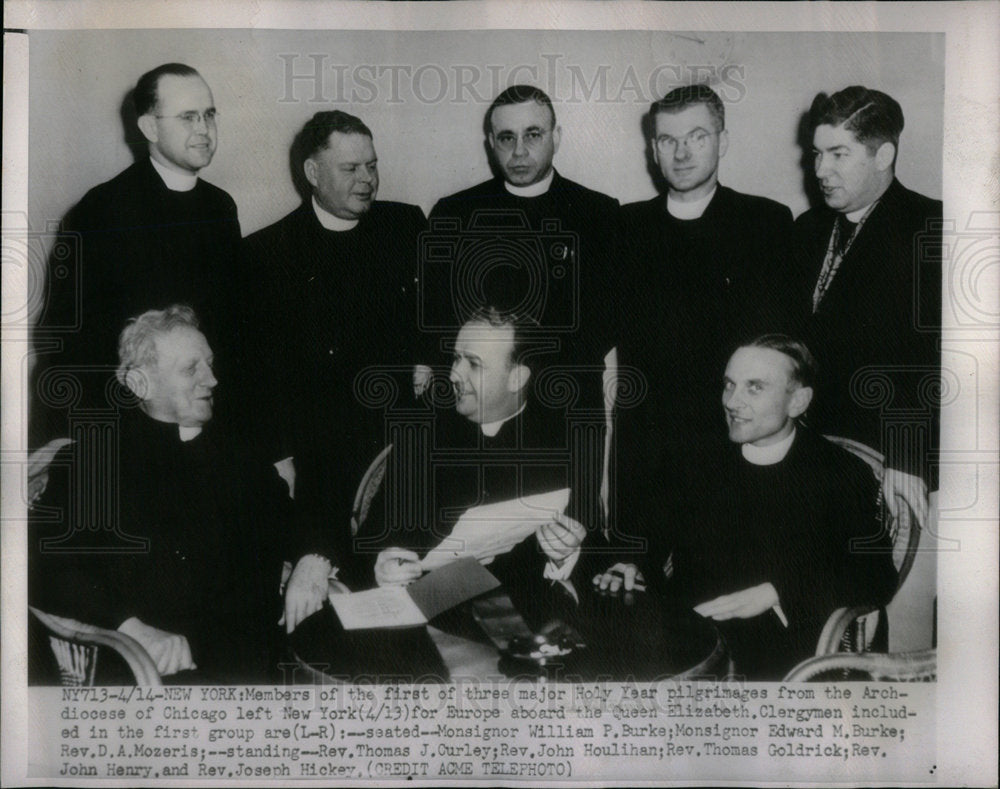 1950 Press Photo Holy year pilgrimages Archdiocese NY - Historic Images