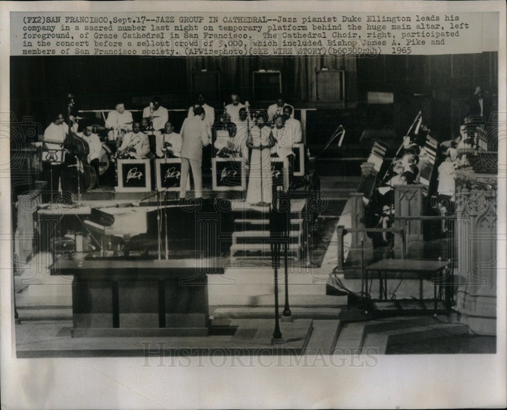 1965 Press Photo Jazz Pianist Duke Ellington&#39;s music. - Historic Images