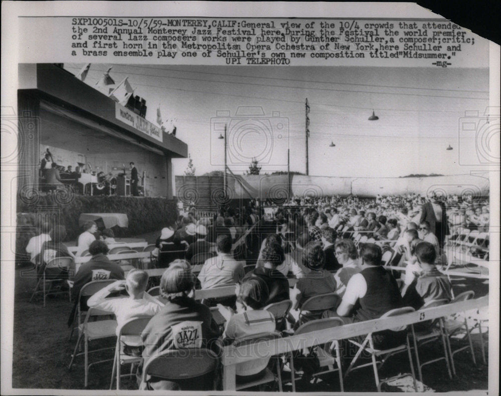 1959 Press Photo Monterrey CaliforniaJazz Festival - Historic Images