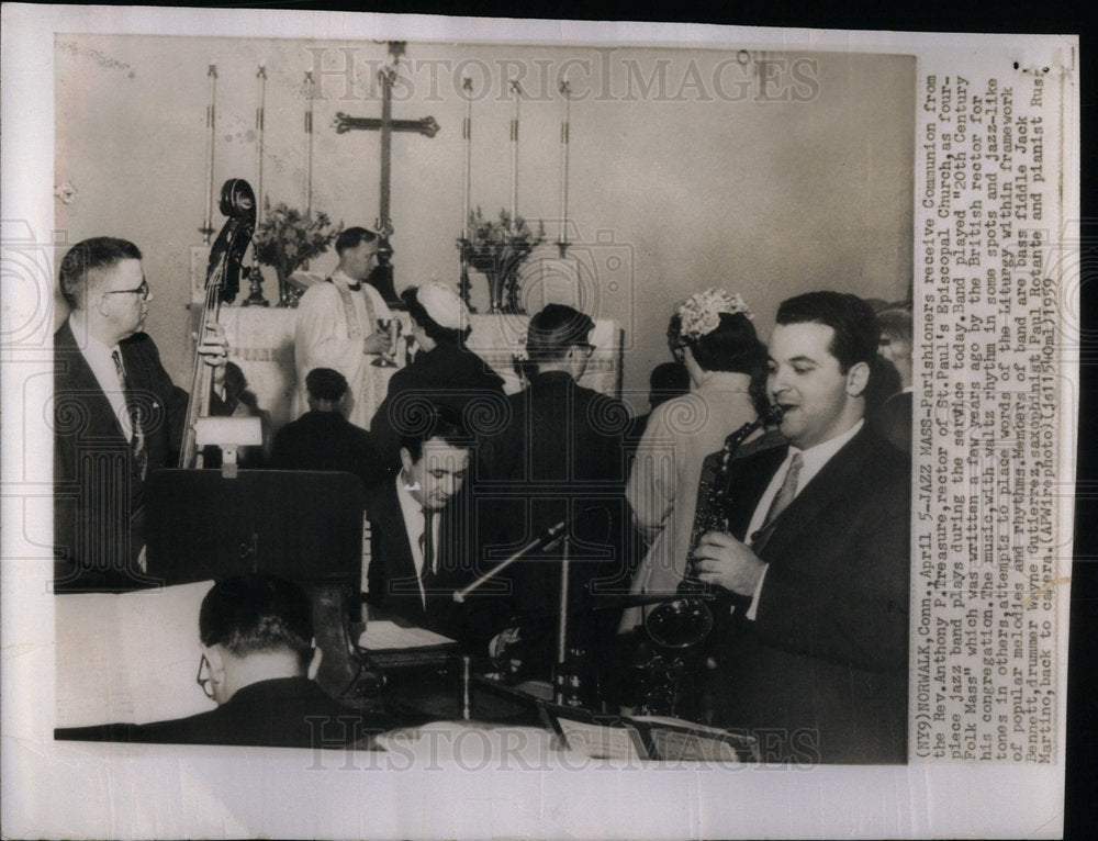 1959 Press Photo Anthony P Treasurer Parishioners Union - Historic Images