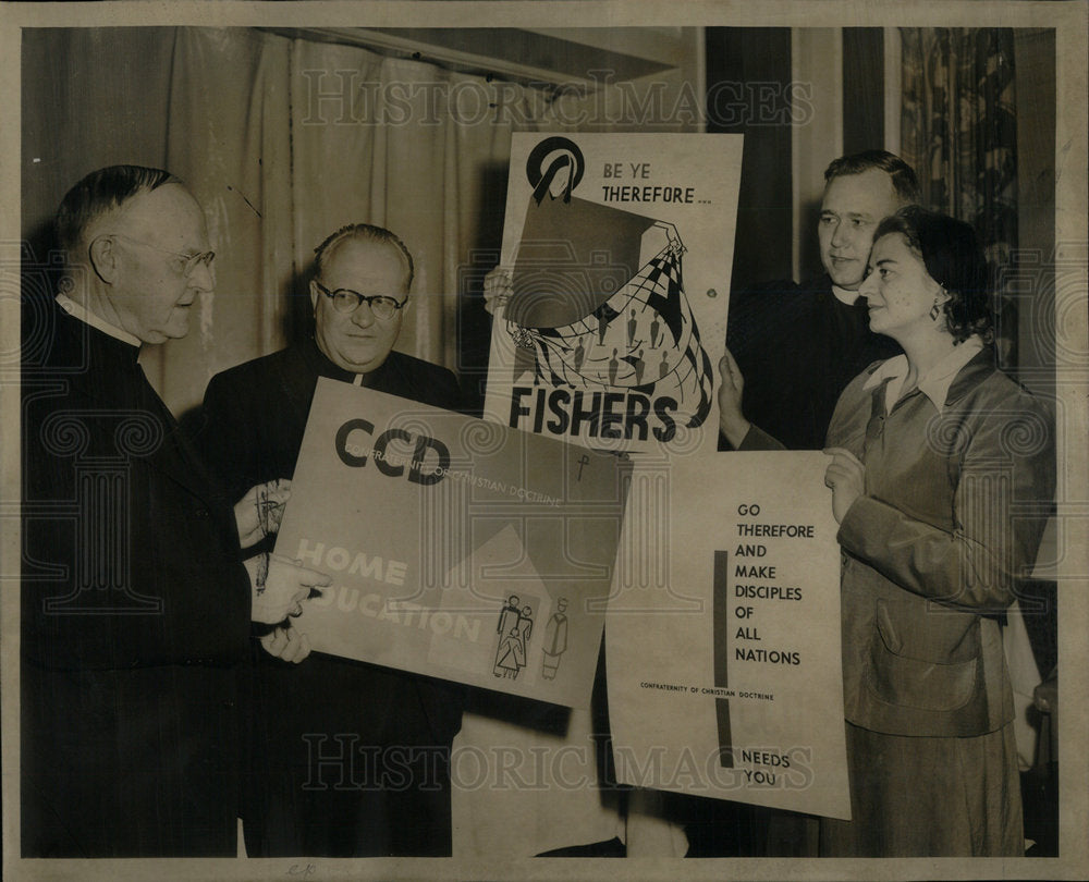 1951 Press Photo National Poster Contest Christian - Historic Images