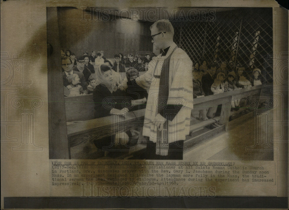 1969 Press Photo Catholic Church Saint Roman Portland - Historic Images