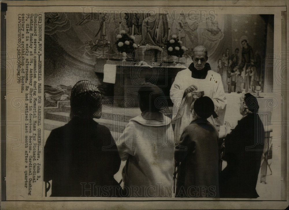 1970 Press Photo Cardinal Cushing&#39;s Memorial Mass. - Historic Images