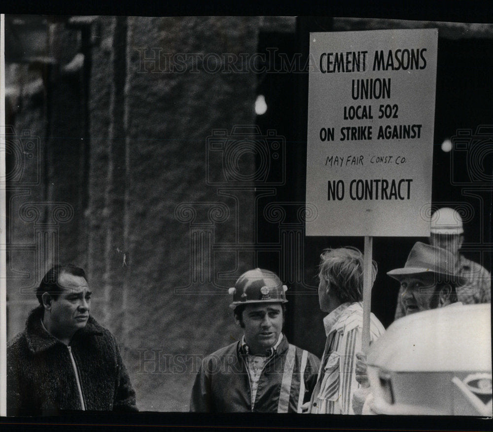 1972 Press Photo Cement Masons Union - Historic Images