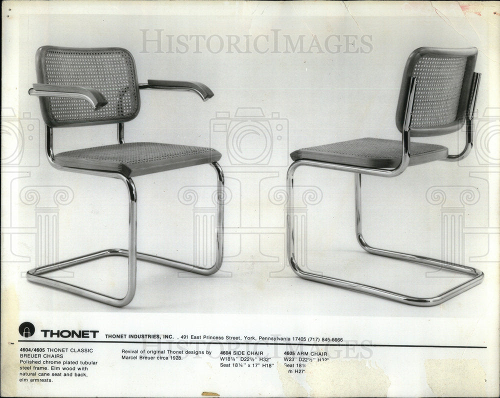 1981 Press Photo Thonet Classic Breuer Chairs - Historic Images