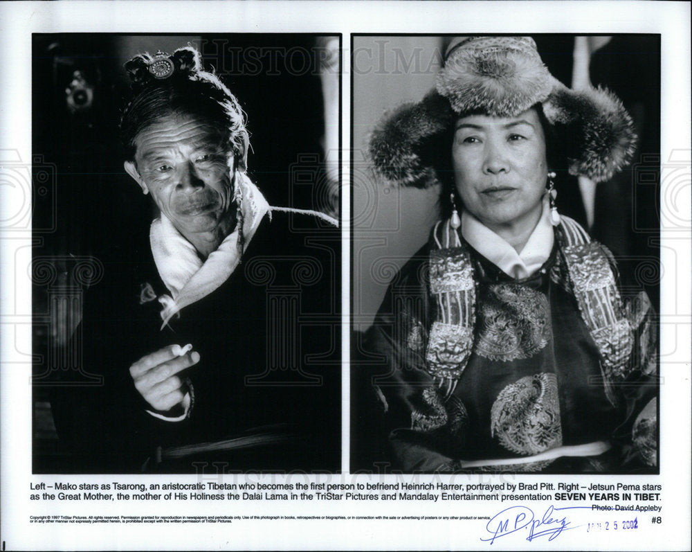 2002 Press Photo Seven Years in Tibet make Jetsun Pema - Historic Images