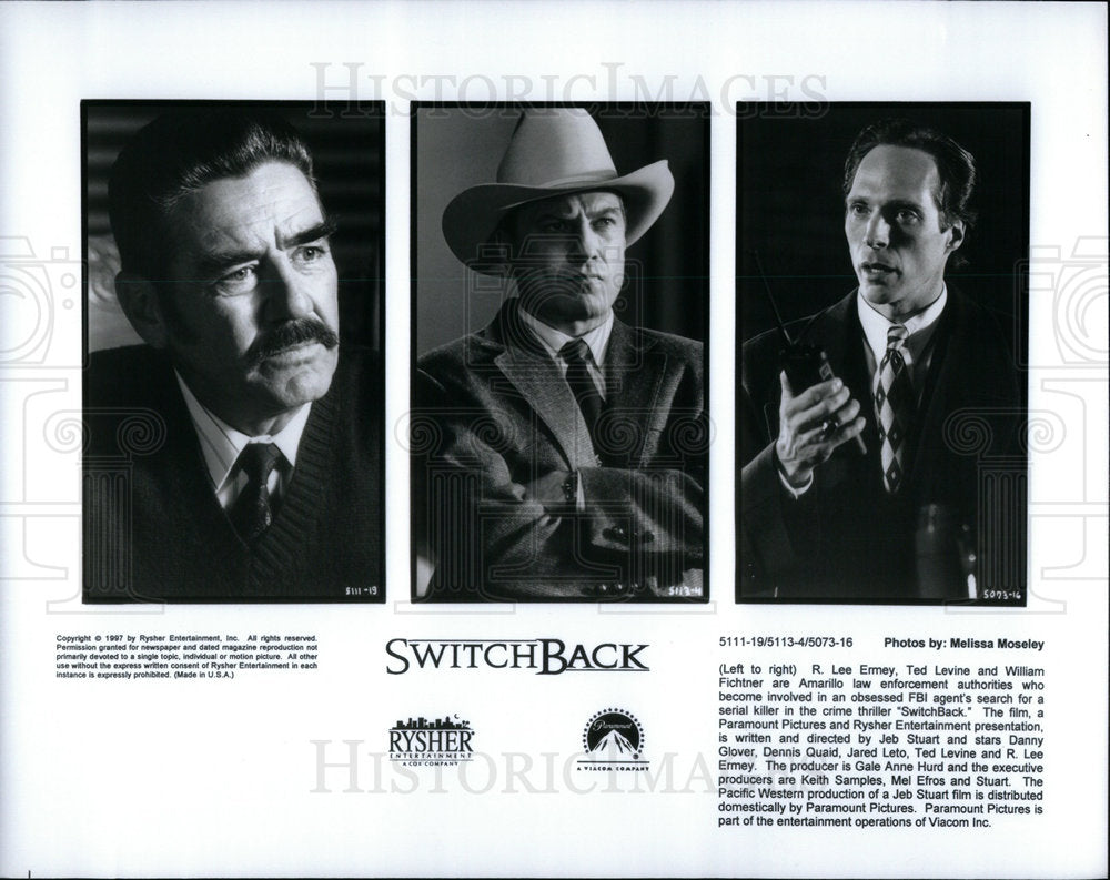 1997 Press Photo R Lee Ermey Switch Back American Film - Historic Images