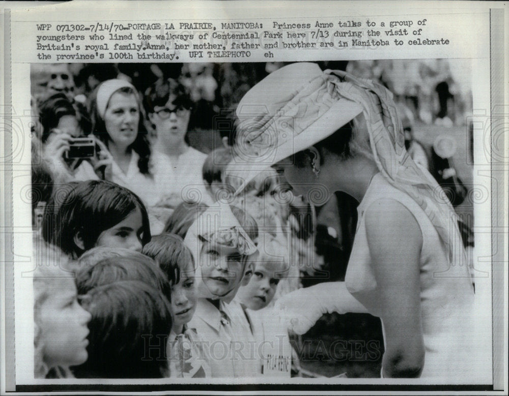 1970 Press Photo Centennial Park Group Youngster Anne - Historic Images