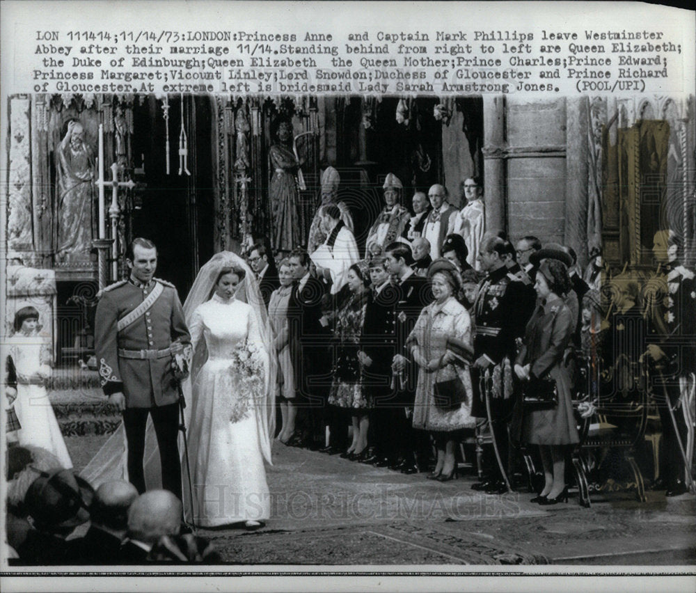 1973 Press Photo Westminister Anne Captain Princess - Historic Images