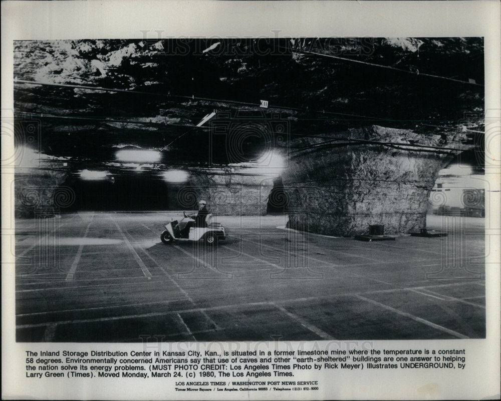 1980 Press Photo Inland Distribution Center Kansas Cave - Historic Images